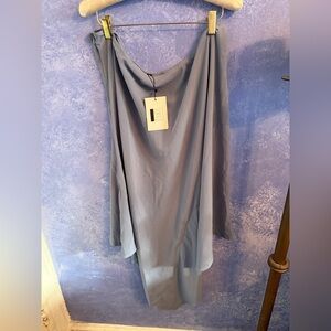 Elegant Blue Women's One Sleeve Dress